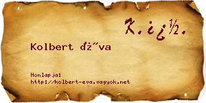 Kolbert Éva névjegykártya